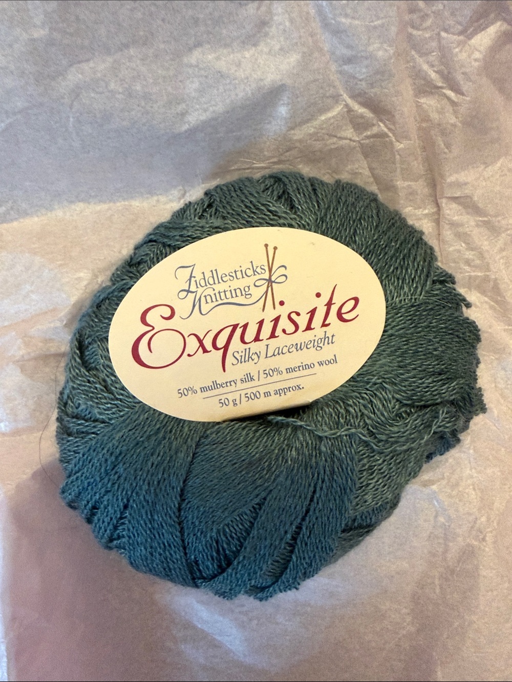 Exquisite Silky Laceweight Yarn - Teal